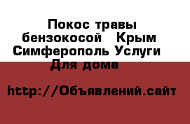 Покос травы бензокосой - Крым, Симферополь Услуги » Для дома   